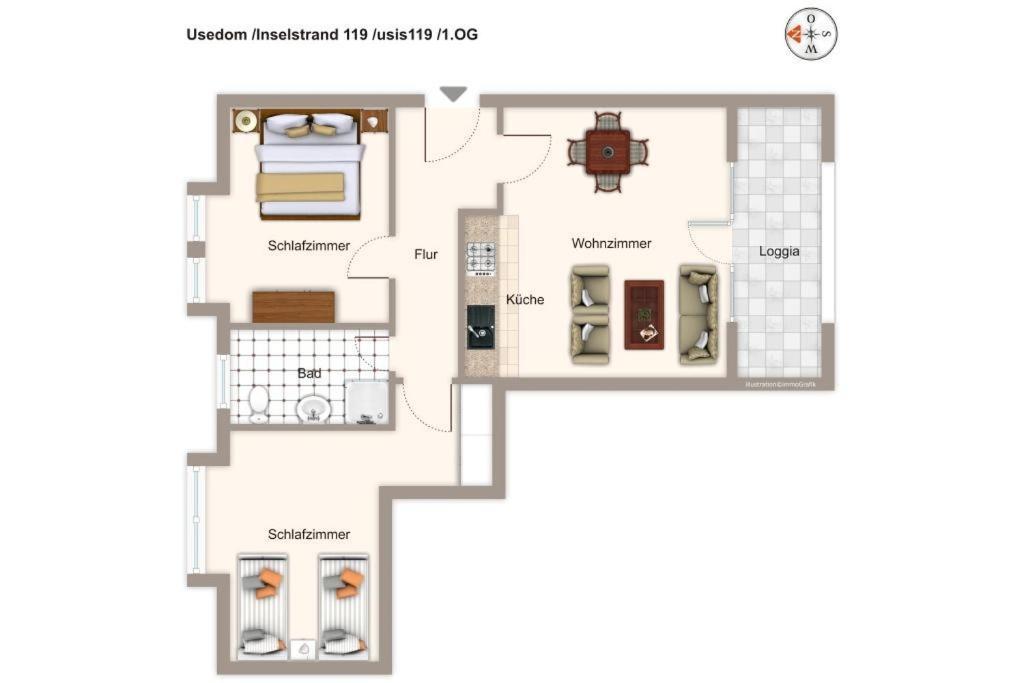 Inselstrand Inselstrand 119 Heringsdorf  Kültér fotó